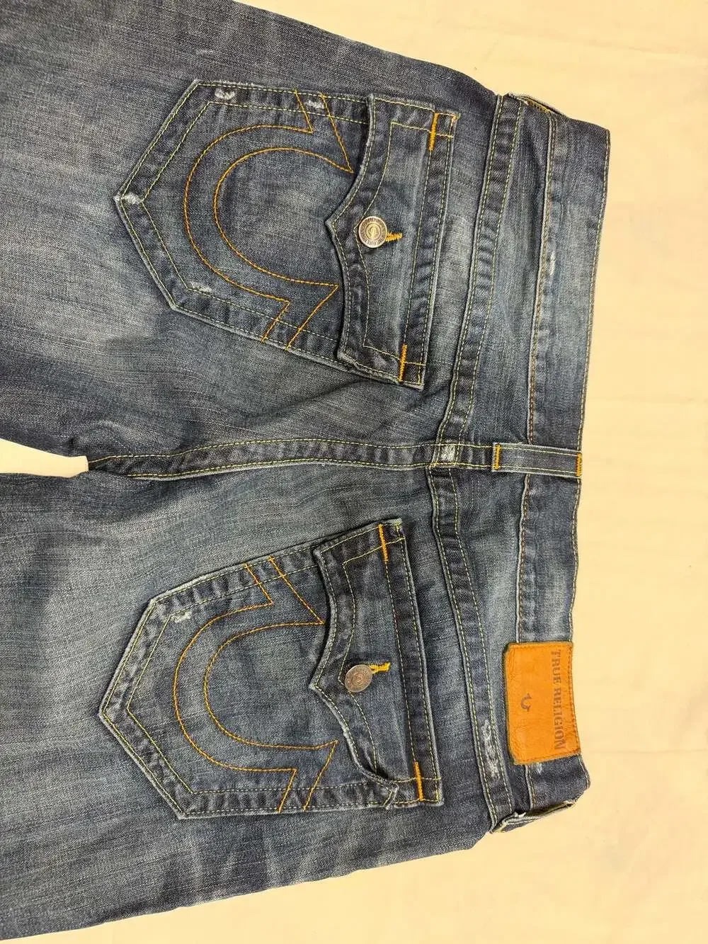 True Religion Men's Dark Wash Bootcut Jeans, Size 36
